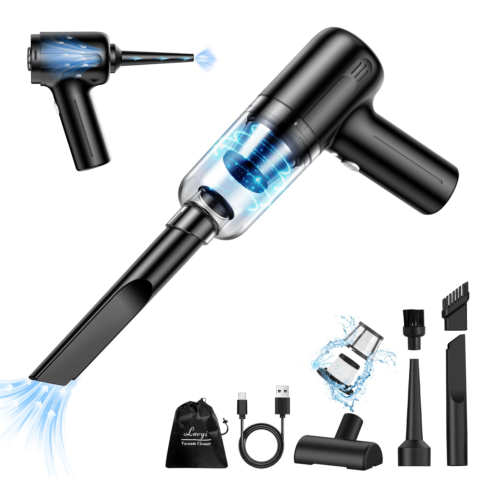 TurboVac Mini™ – Cordless Car Vacuum Cleaner