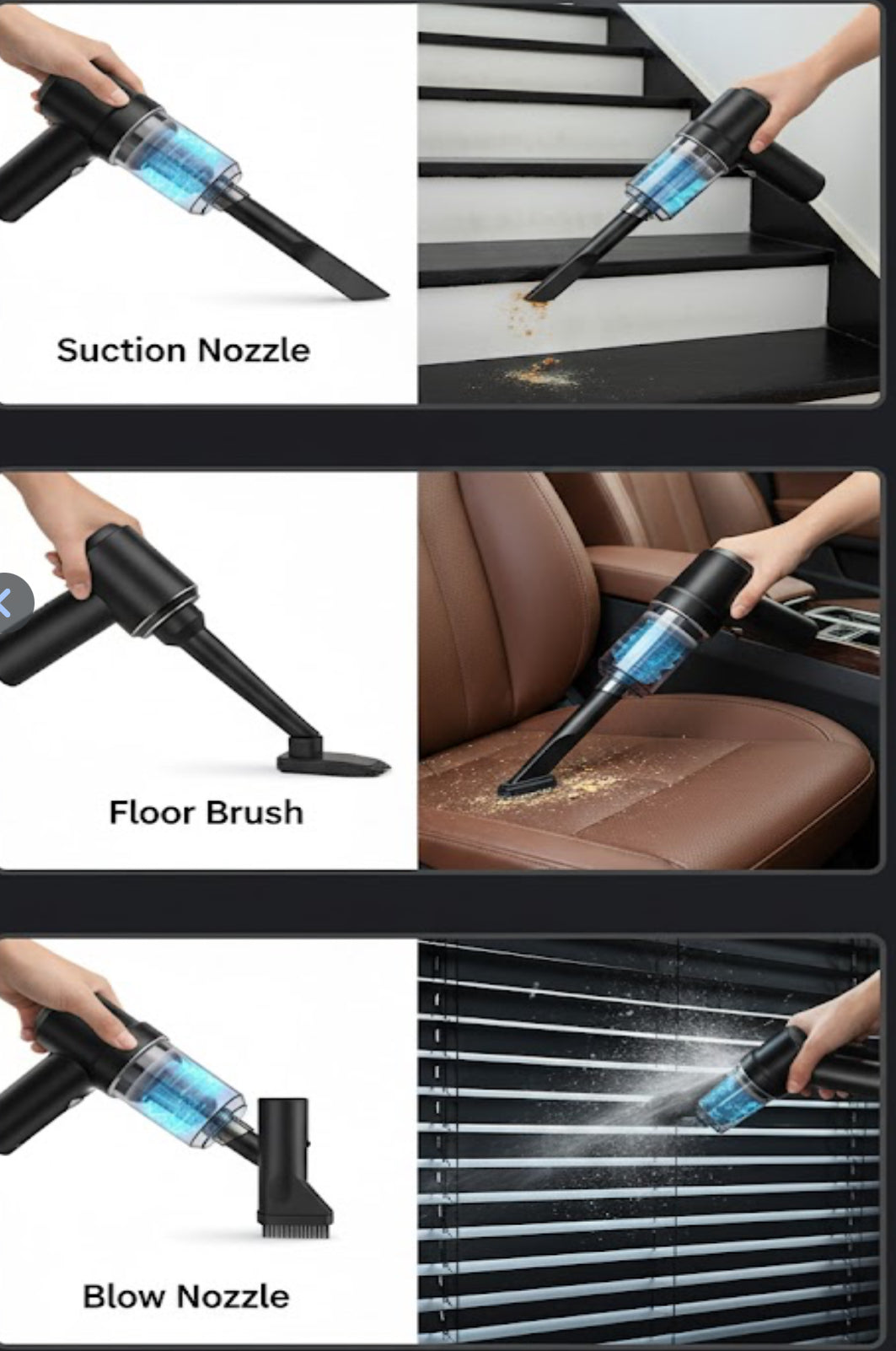 TurboVac Mini™ – Cordless Car Vacuum Cleaner
