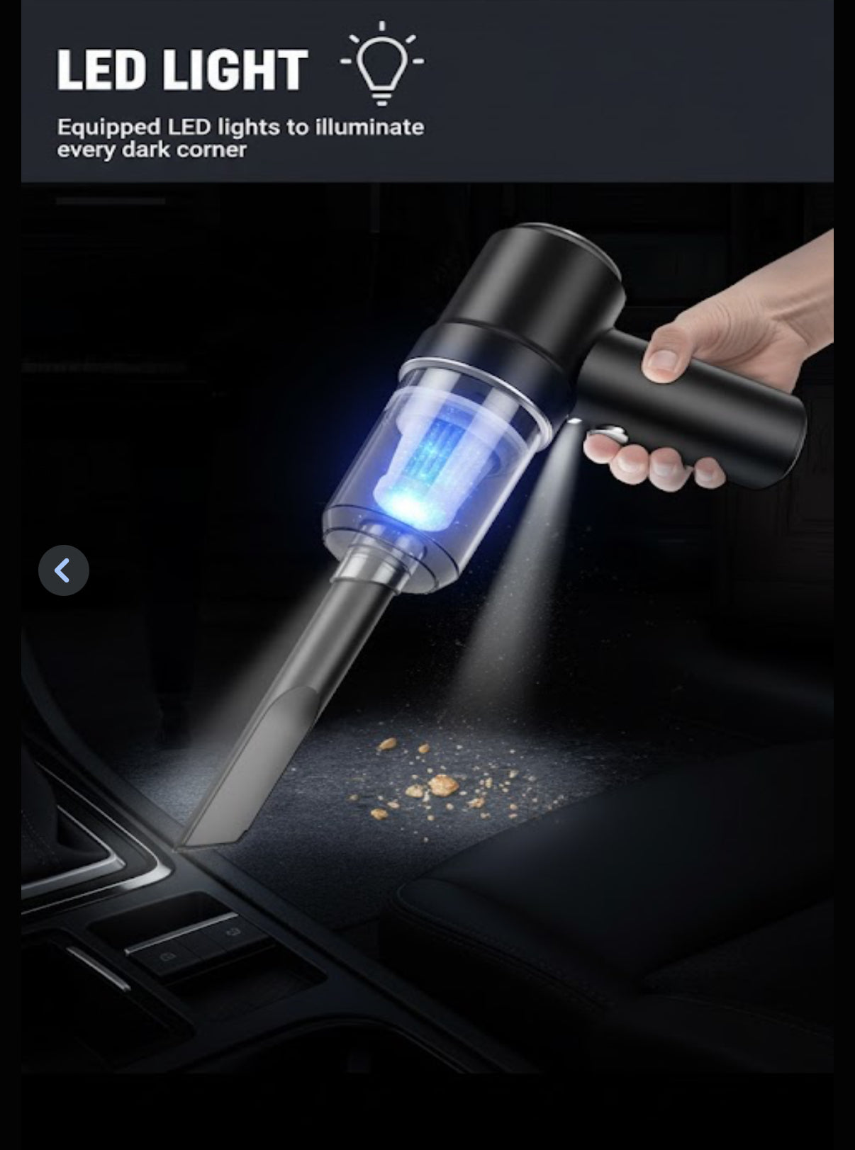 TurboVac Mini™ – Cordless Car Vacuum Cleaner
