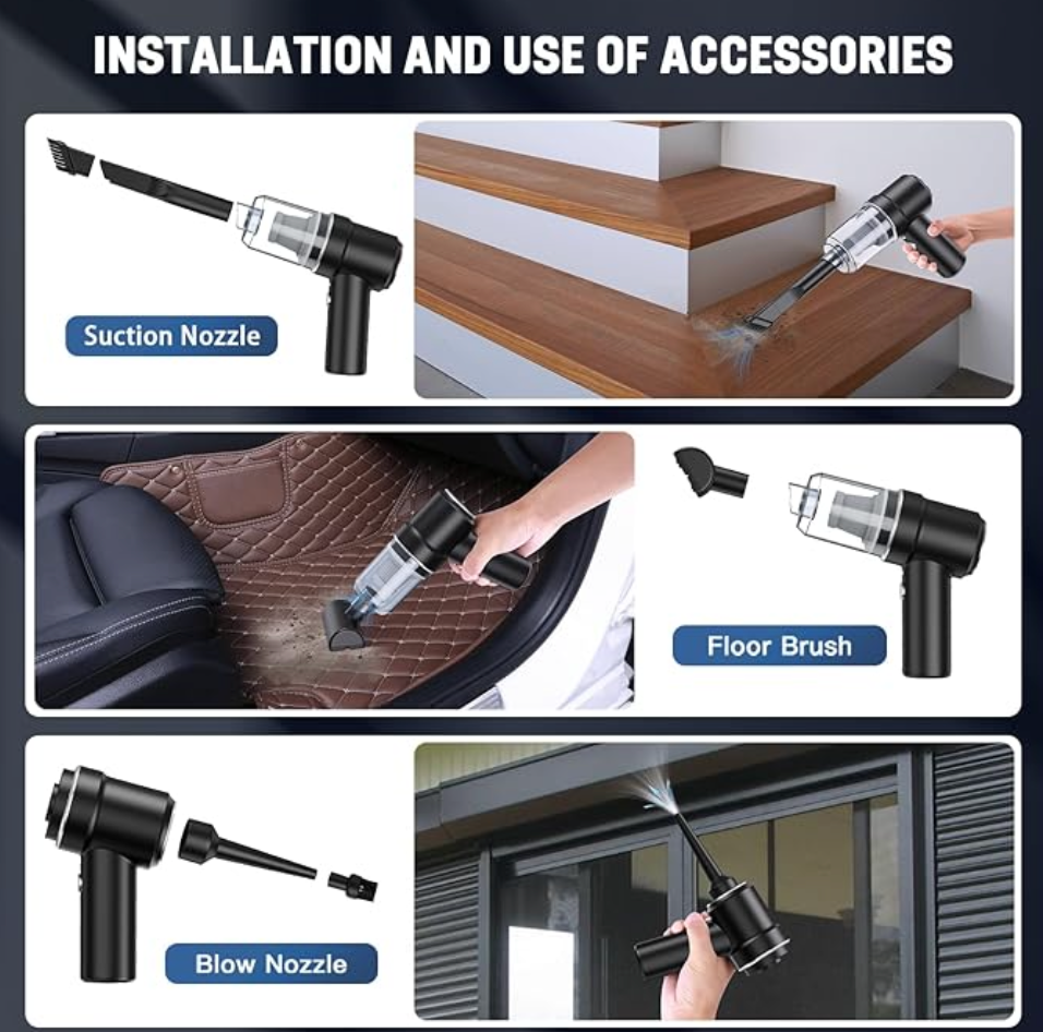 TurboVac Mini™ – Cordless Car Vacuum Cleaner